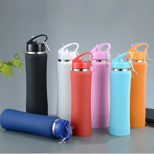 Garrafa Térmica 750ml com canudo e chaveiro