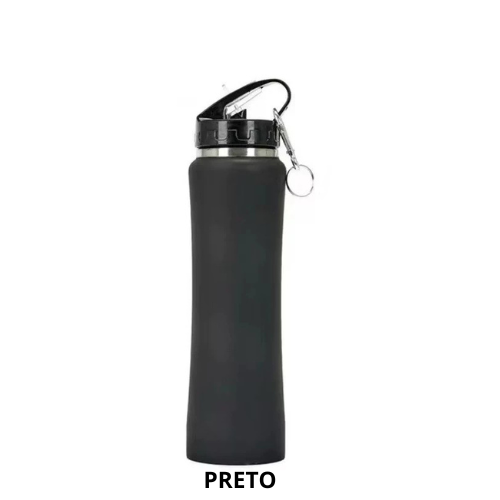 Garrafa Térmica 750ml com canudo e chaveiro