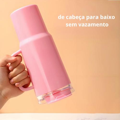 Kit 3 Garrafas - Copo Tendência Agua Squeeze Com Adesivos Lembretes beber Agua