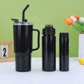 Kit 3 Garrafas - Copo Tendência Agua Squeeze Com Adesivos Lembretes beber Agua