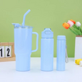Kit 3 Garrafas - Copo Tendência Agua Squeeze Com Adesivos Lembretes beber Agua