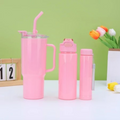 Kit 3 Garrafas - Copo Tendência Agua Squeeze Com Adesivos Lembretes beber Agua