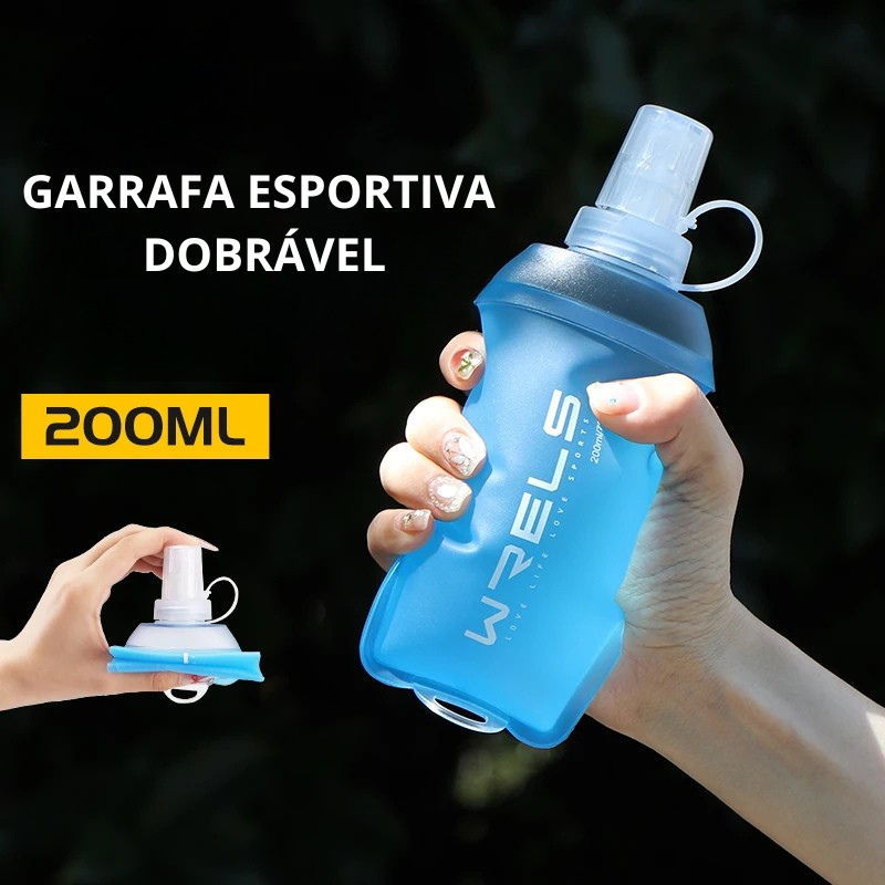 Garrafa Esportiva Dobrável – Leve, Compacta e Livre para Corrida