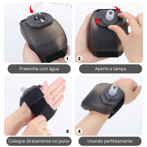 Garrafa de Pulso Esportiva – Hidratação Portátil para Corrida, Ciclismo e Trilhas