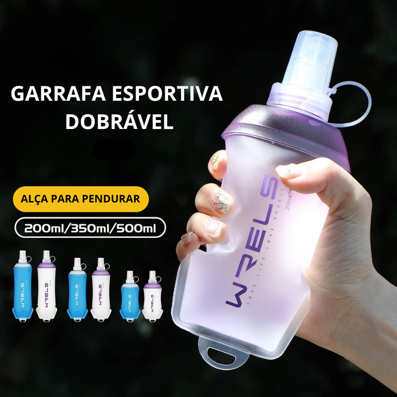 Garrafa Esportiva Dobrável – Leve, Compacta e Livre para Corrida